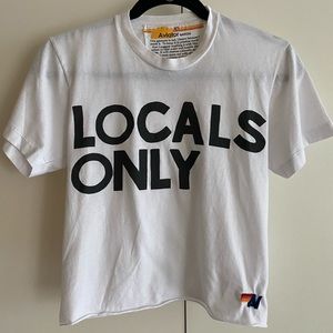 Aviator Nation LOCALS ONLY Boyfriend Tee - xs